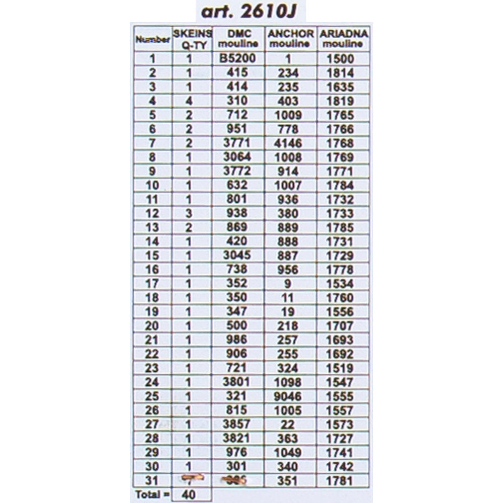 ORCHİDEA 30 x 40 cm Kız Baskılı Goblen 2610J