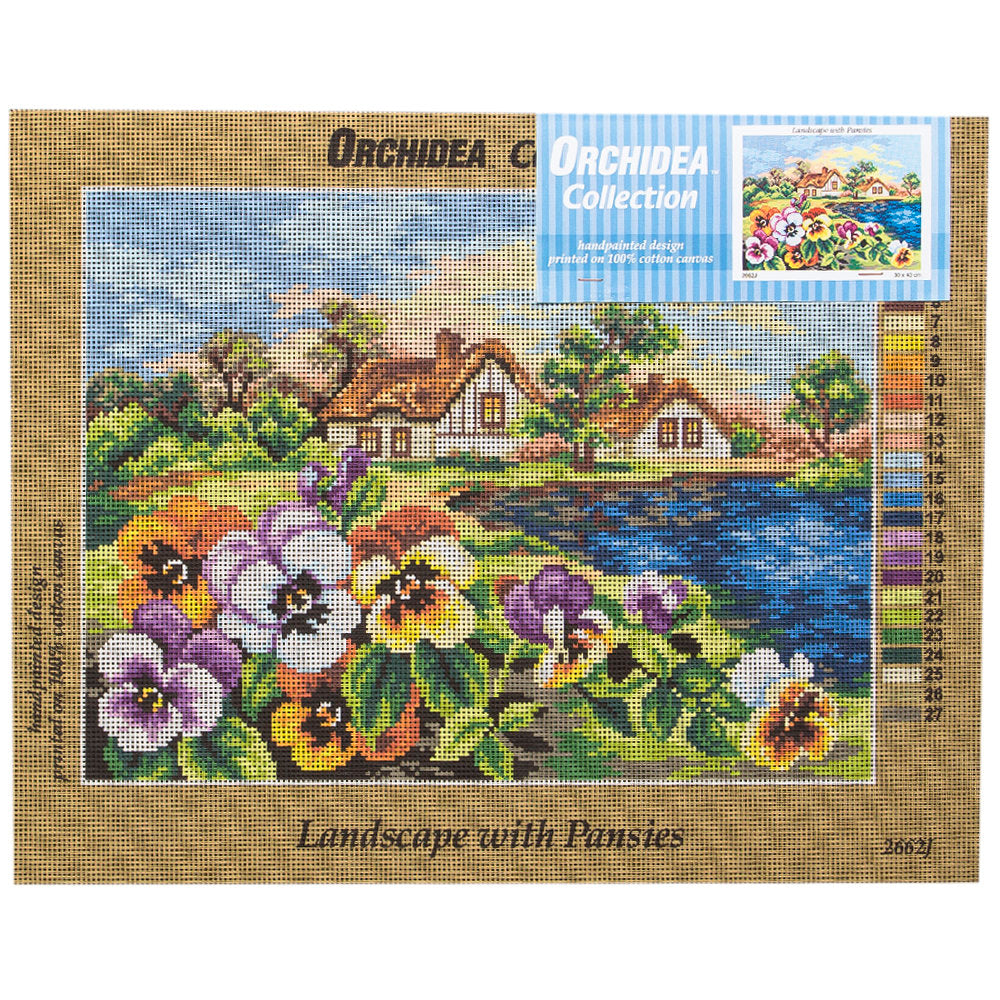 Orchidea 30x40cm Manzara Baskılı Goblen