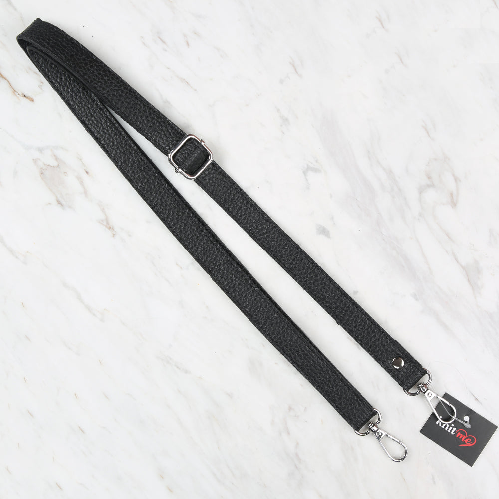 Knitme Sürgü Tokalı Çanta Askısı 130x2 cm Siyah BA-0072