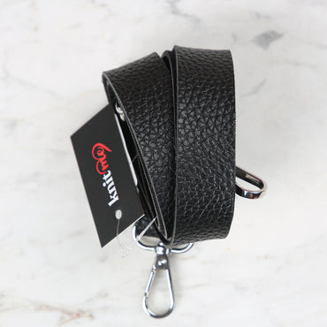 Knitme Sürgü Tokalı Çanta Askısı 130x2,5 cm Siyah BA-0003