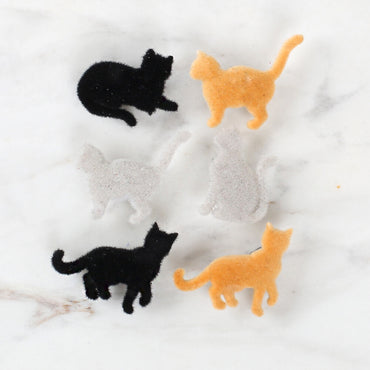 Dress It Up Kadife Dokulu Kedi Dekoratif Düğme - 1751