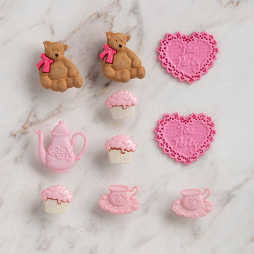 DRESS IT UP PEMBE ÇAY TAKIMI DEKORATİF DÜĞME - 3161