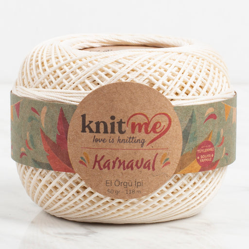 Knit Me Karnaval Krem El Örgü İpi - 03002