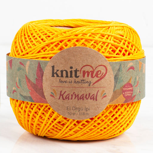 Knit Me Karnaval Koyu Sarı El Örgü İpi - 03009