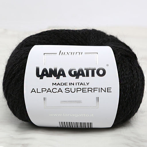 LANA GATTO ALPACA SUPERFINE Siyah El Örgü İpi - 7613