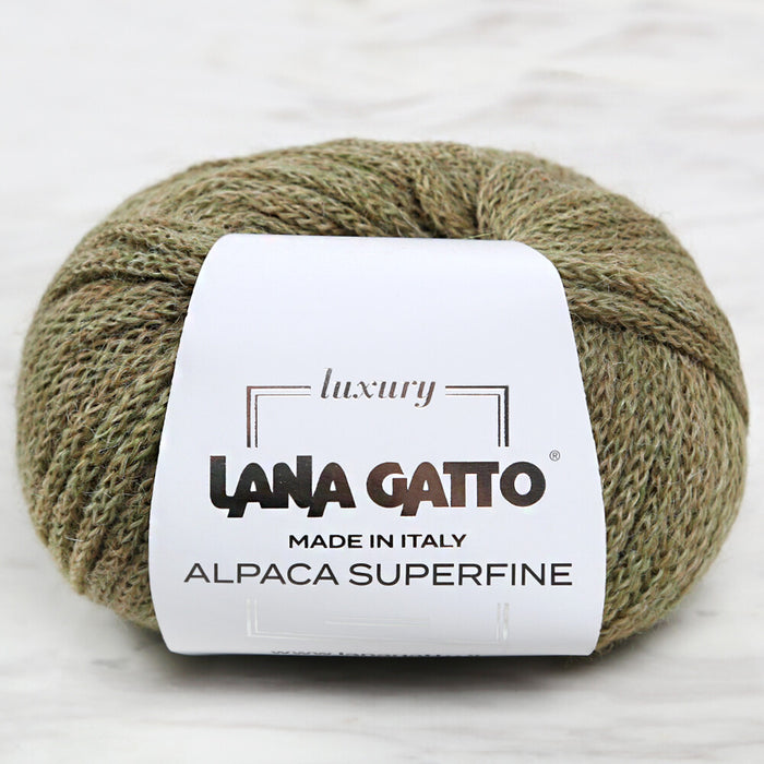 LANA GATTO ALPACA SUPERFINE Yeşil El Örgü İpi - 9070