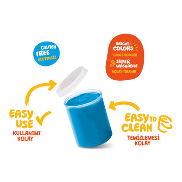 CARİOCA BEBEK PARMAK BOYASI 6'LI SÜPER YIKANABİLİR - KO032