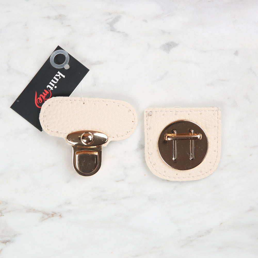 Knitme Dikişli Kilit 6x6 cm Krem BA-0067