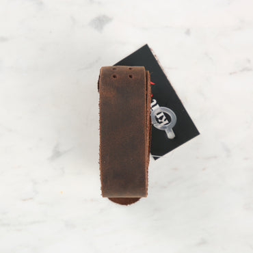 Knitme Gerçek Deri Spor Dikiş Çanta Askısı 75x2.5 cm Kahverengi BA2-0036