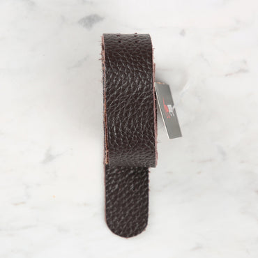 Knitme Gerçek Deri Spor Dikiş Çanta Askısı 75x2.5 cm Kahverengi BA3-0036