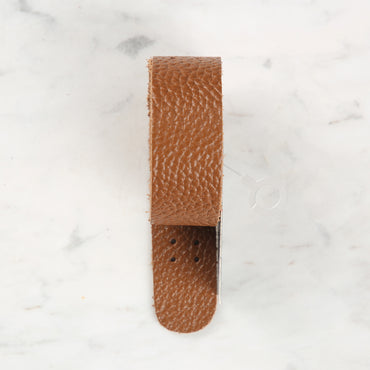 Knitme Gerçek Deri Spor Dikiş Çanta Askısı 75x2.5 cm Kahverengi BA1-0036