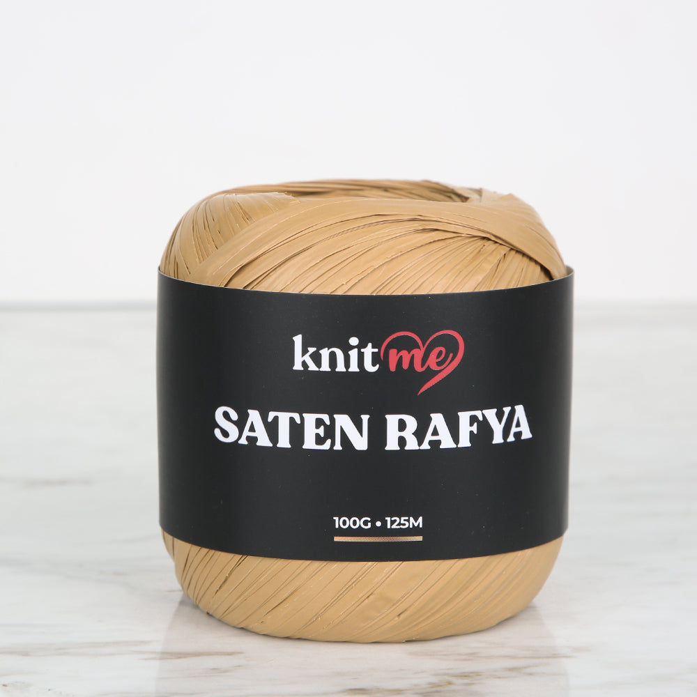 Knitme Saten Rafya İp Bej - 3