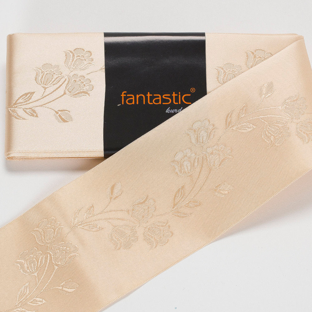 Fantastic Cappucino Jakarlı Saten Kurdele - 94967