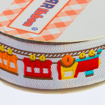 Sticker Ribbon Tren Baskılı Yapışkan Kurdele - SR-1697
