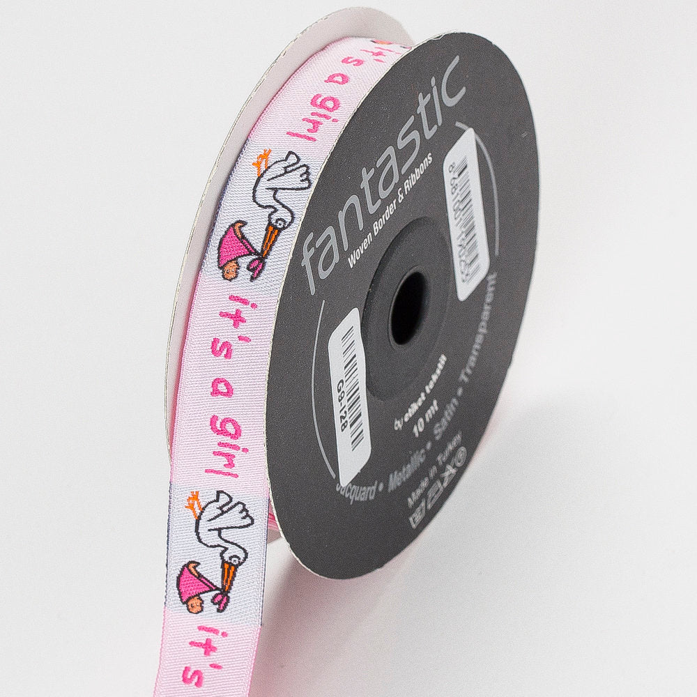 Fantastic Pembe Leylek Jakar Bebe Kurdele - 16494