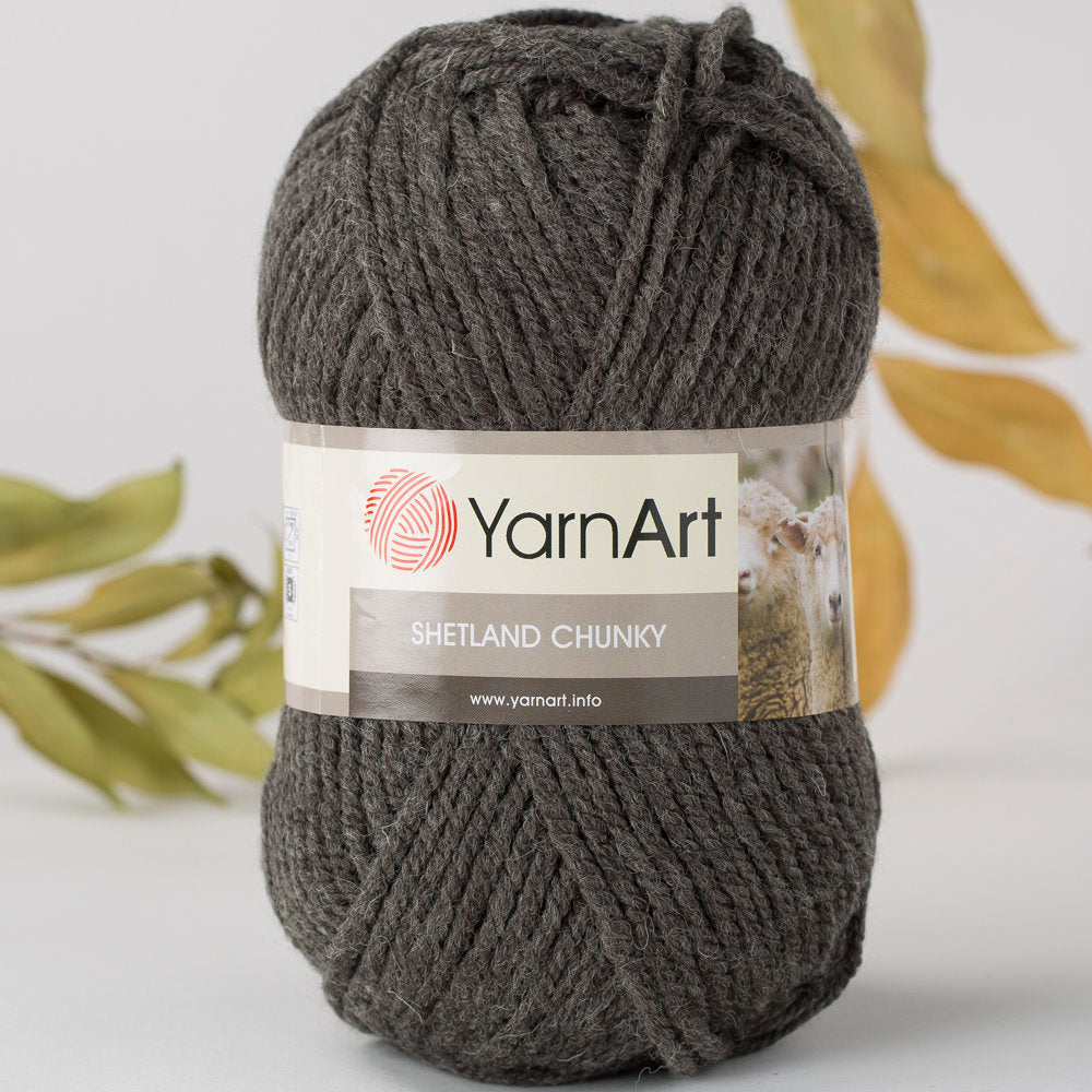 Yarnart Shetland Chunky Gri El Örgü İpi - 631 – Hobium