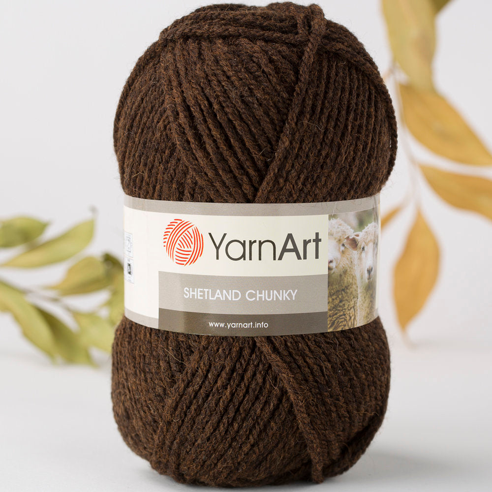 Yarnart Shetland Chunky Kahverengi El Örgü İpi - 619