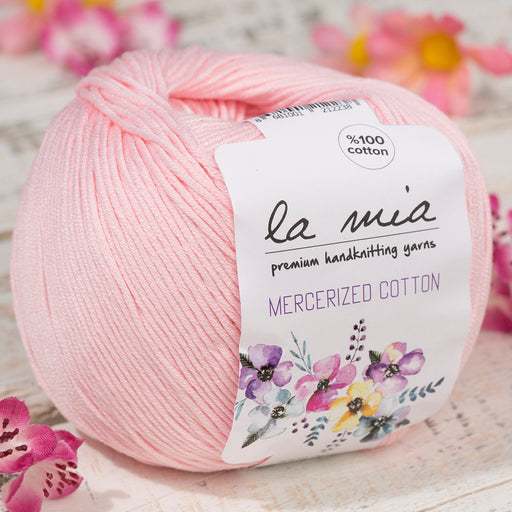 La Mia Mercerized Cotton Açık Pembe El Örgü İpi - 4