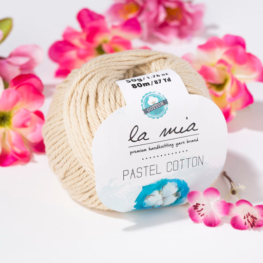 La Mia Pastel Cotton Bej El Örgü İpi - L051