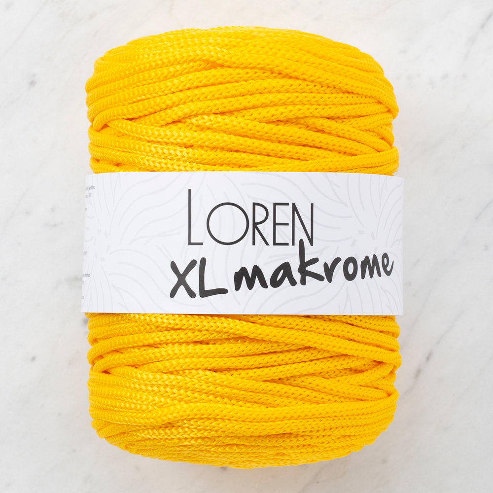 Loren XL Makrome Sarı El Örgü İpi - R002