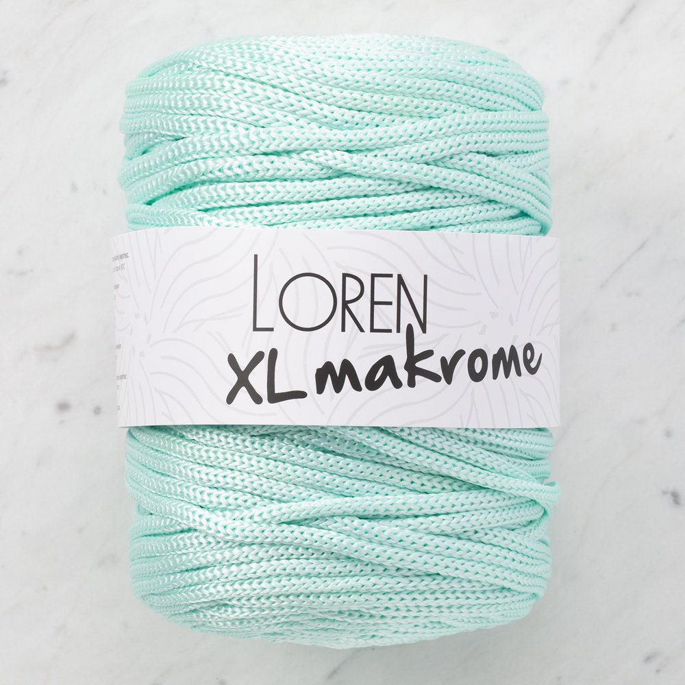 Loren XL Makrome Mint Yeşili El Örgü İpi - R058