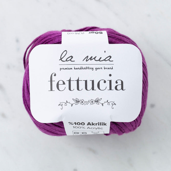 La Mia Fettucia 6'lı Paket Mor El Örgü İpi - L019