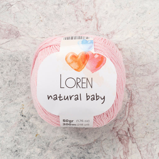 Loren Natural Baby Açık Pembe El Örgü İpi - R094