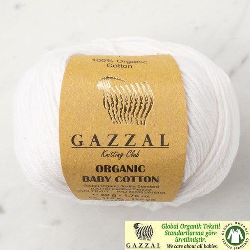 Gazzal Organic Baby Cotton Beyaz Bebek Yünü - 415