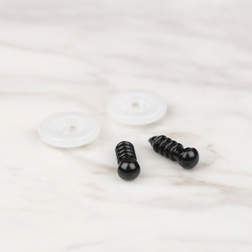 Loren Crafts 5 mm Siyah 5 Çift Amigurumi Göz