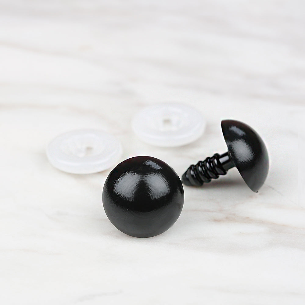 Loren Crafts 14 mm Siyah 5 Çift Amigurumi Göz