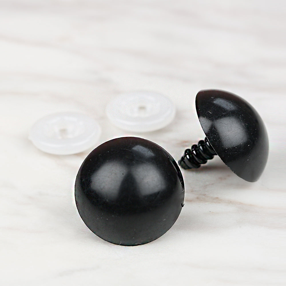 Loren Crafts 20 mm Siyah 5 Çift Amigurumi Göz