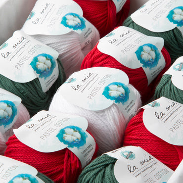 La Mia Pastel Cotton Kırmızı&Beyaz&Yeşil Set