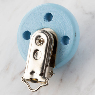 Loren Mavi Ahşap Emzik Zinciri Klipsi