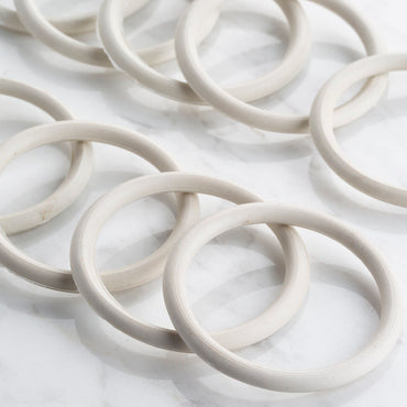 Loren 10'lu 5.5 cm Büyük Boy Krem Lif Halkası