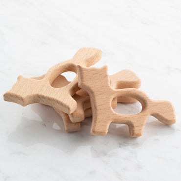 Loren 4'lü Kedi Diş Kaşıyıcı Ahşap Halka