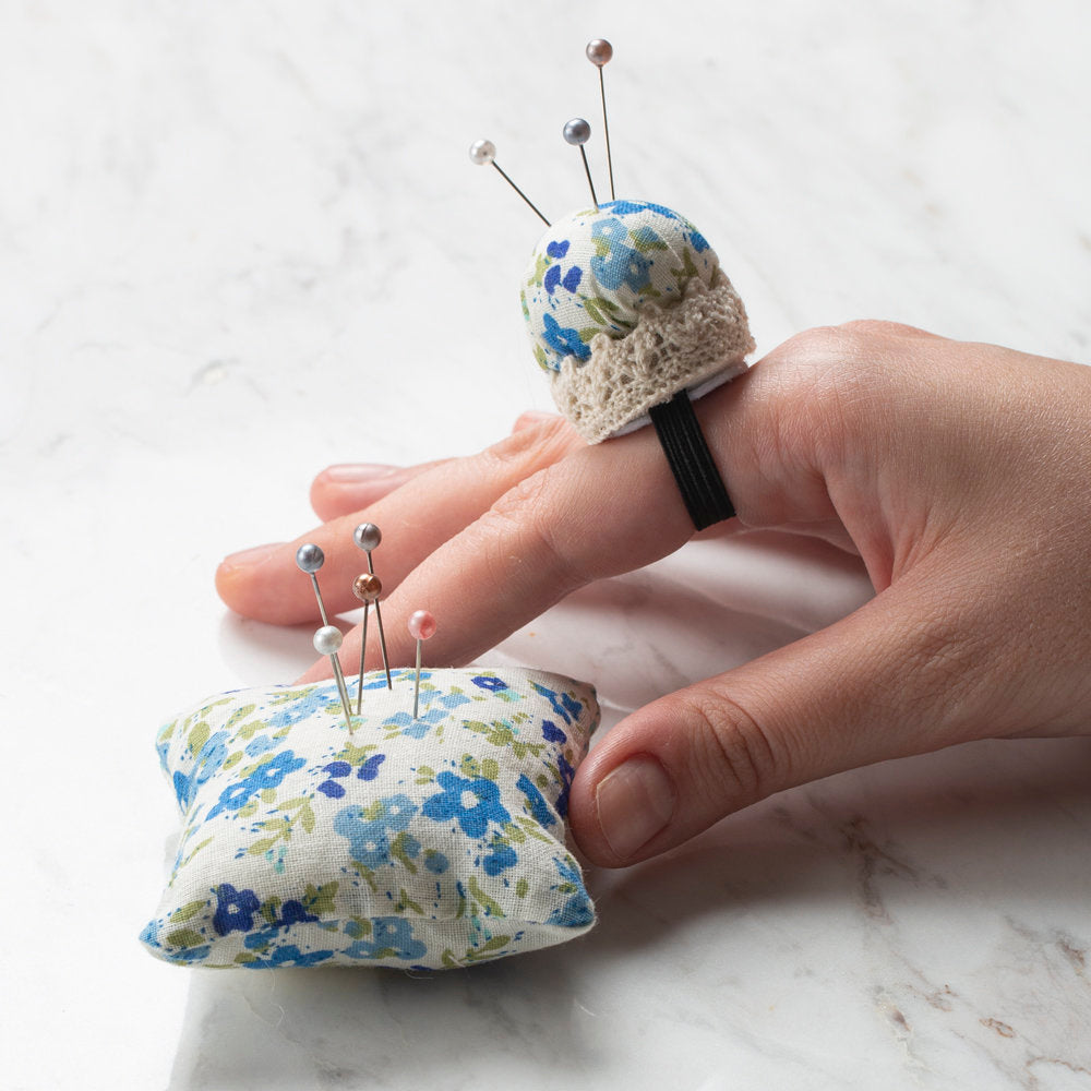 Kartopu Mavi Yüzük ve Yastık İğnedenlik