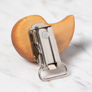 Hobi Baby Dondurma Figürlü Organik Ahşap Emzik Klipsi - FK01