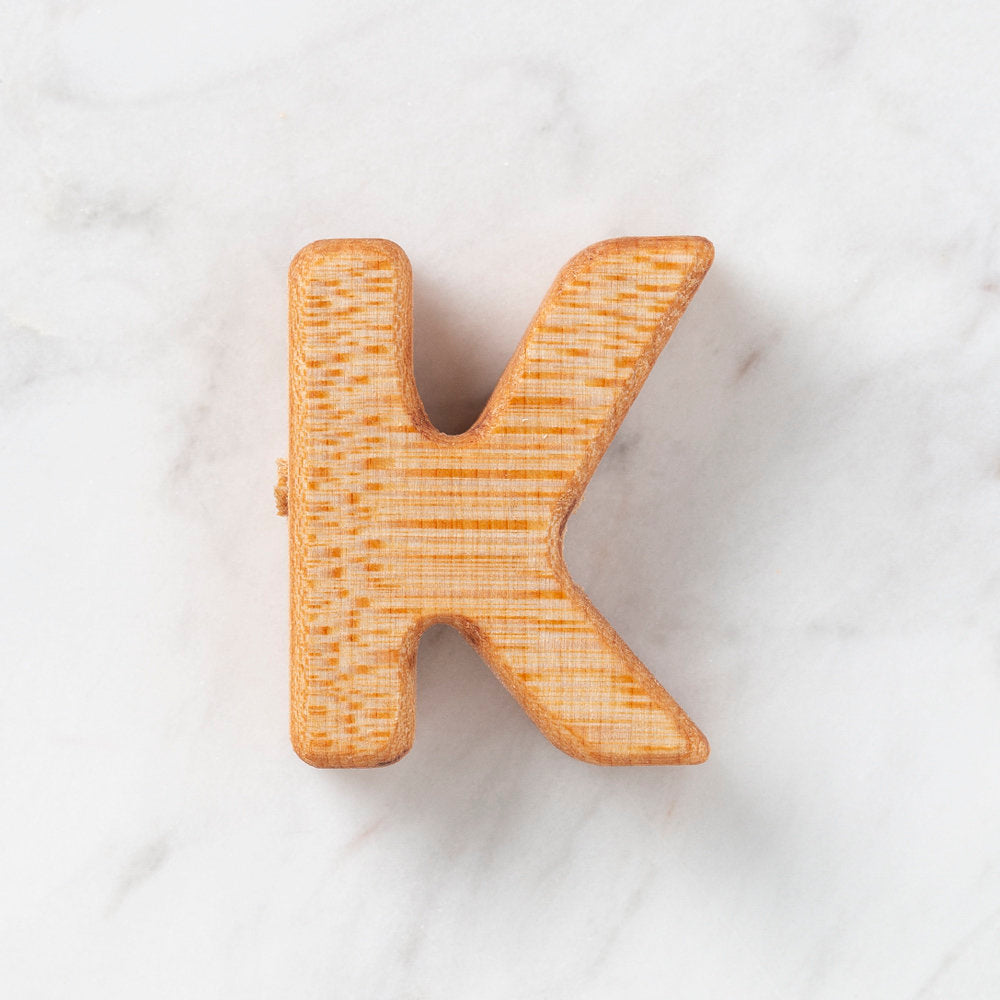 Loren Crafts Organik Ahşap Harf - K