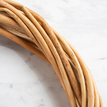 Loren 30 cm Natural Ahşap Çelenk