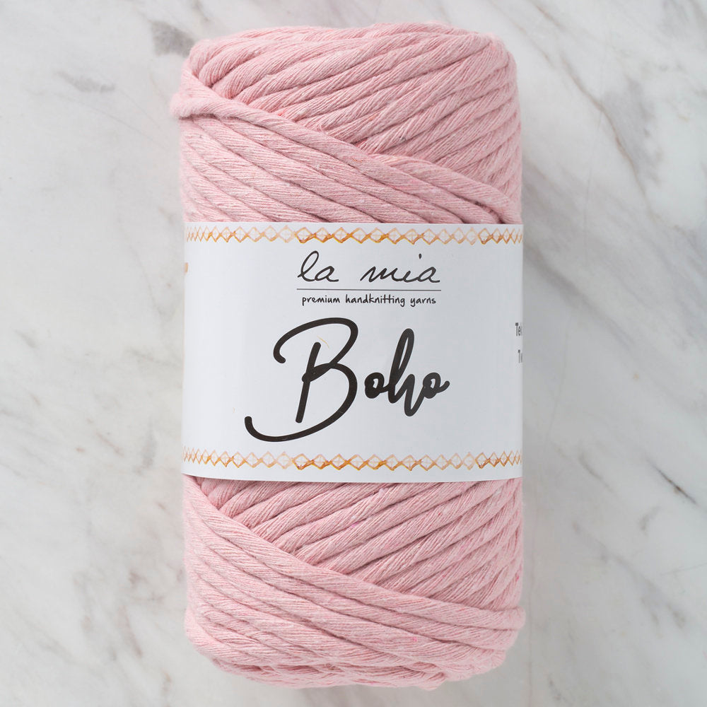 La Mia Boho Açık Pembe Büküm Makrome İpi - L185