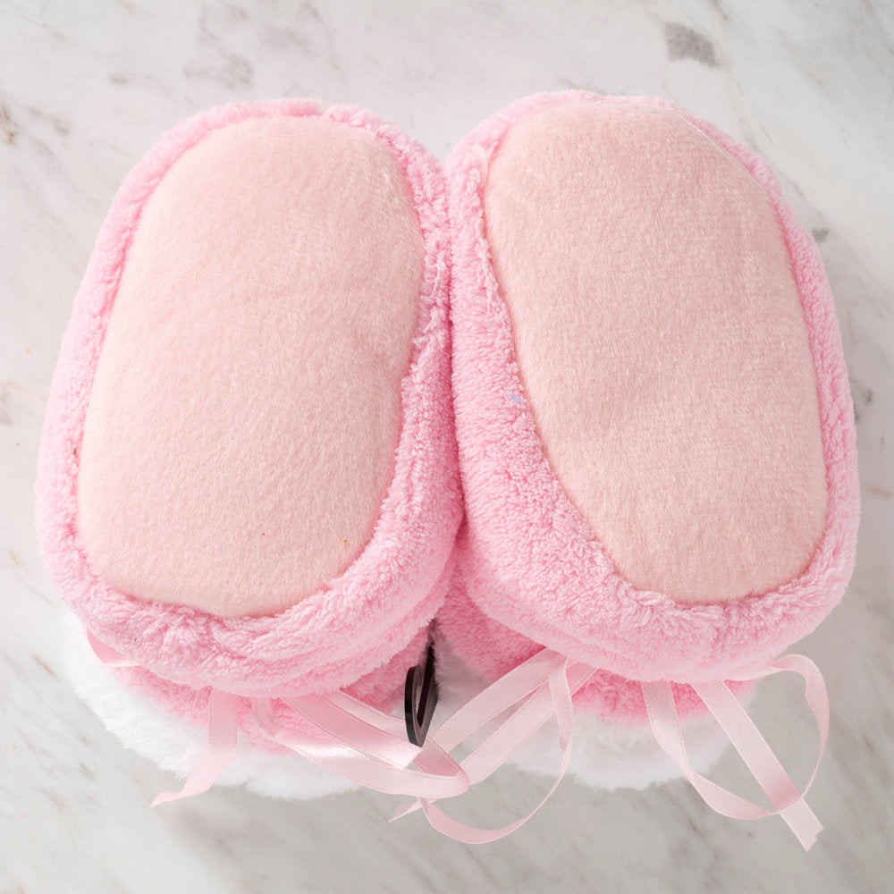 Serfino Büyük Bebek Patiği / Ev Ayakkabısı Açık Pembe Kedi