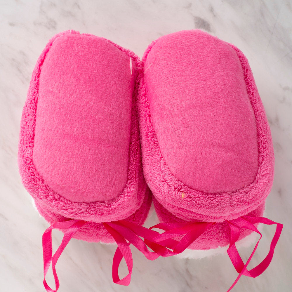 Serfino Büyük Bebek Patiği / Ev Ayakkabısı Pembe Kedi