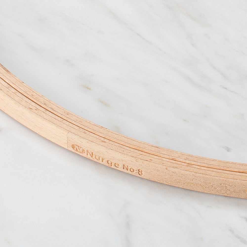 Nurge 8 mm Düz Vidasız Ağaç Nakış Kasnak - No.8