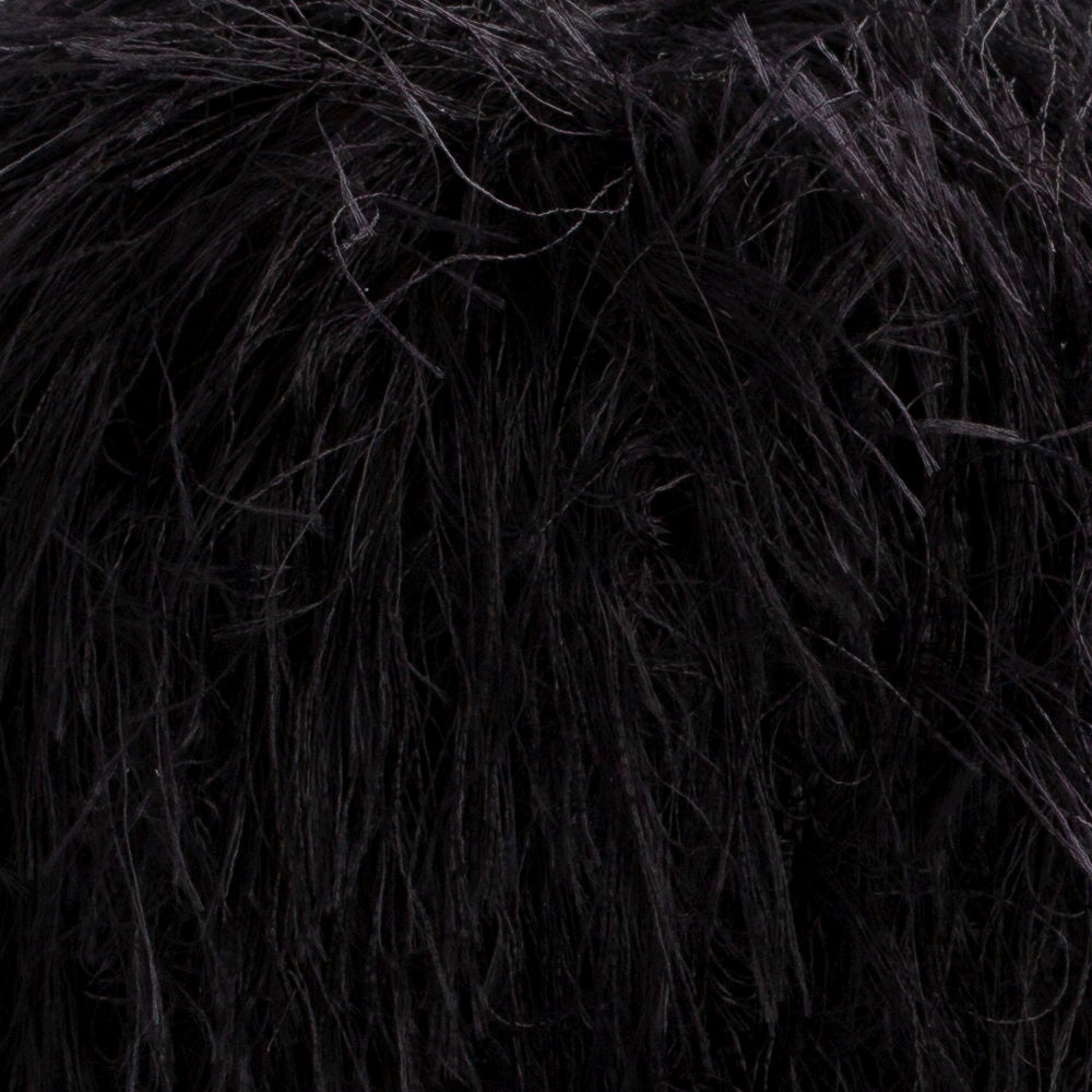 Loren Luna Tavşan Tüyü Siyah El Örgü İpi - R004