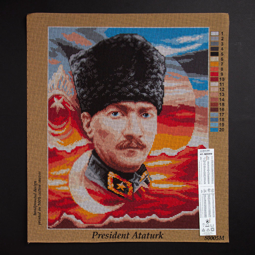 ORCHİDEA 40 x 50 cm Mustafa Kemal Atatürk Baskılı Goblen 80005M