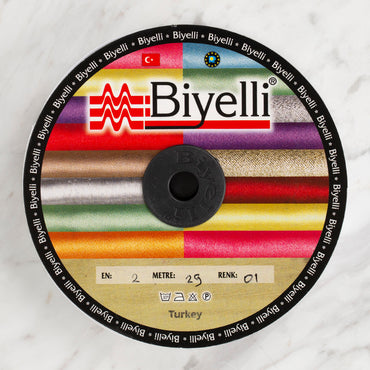 Loren Pamuk Beyaz Katlı Biye -D01