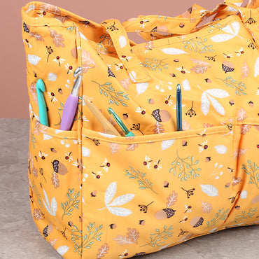 Nas Desenli Örgü Çantası - Hardal