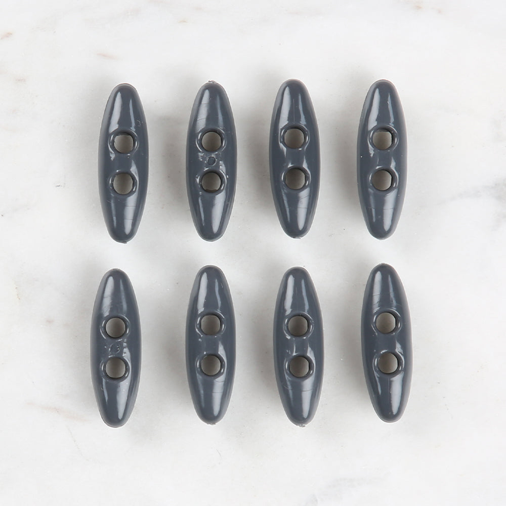 Loren Crafts 8'li Koyu Gri Çoban Düğme - 14