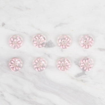 Loren Crafts 8'li Şefaf Pembe Düğme - 33