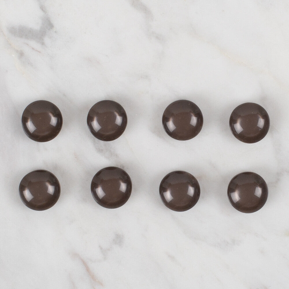 Loren Crafts 8'li Kahverengi Düğme - 37